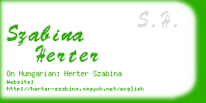 szabina herter business card